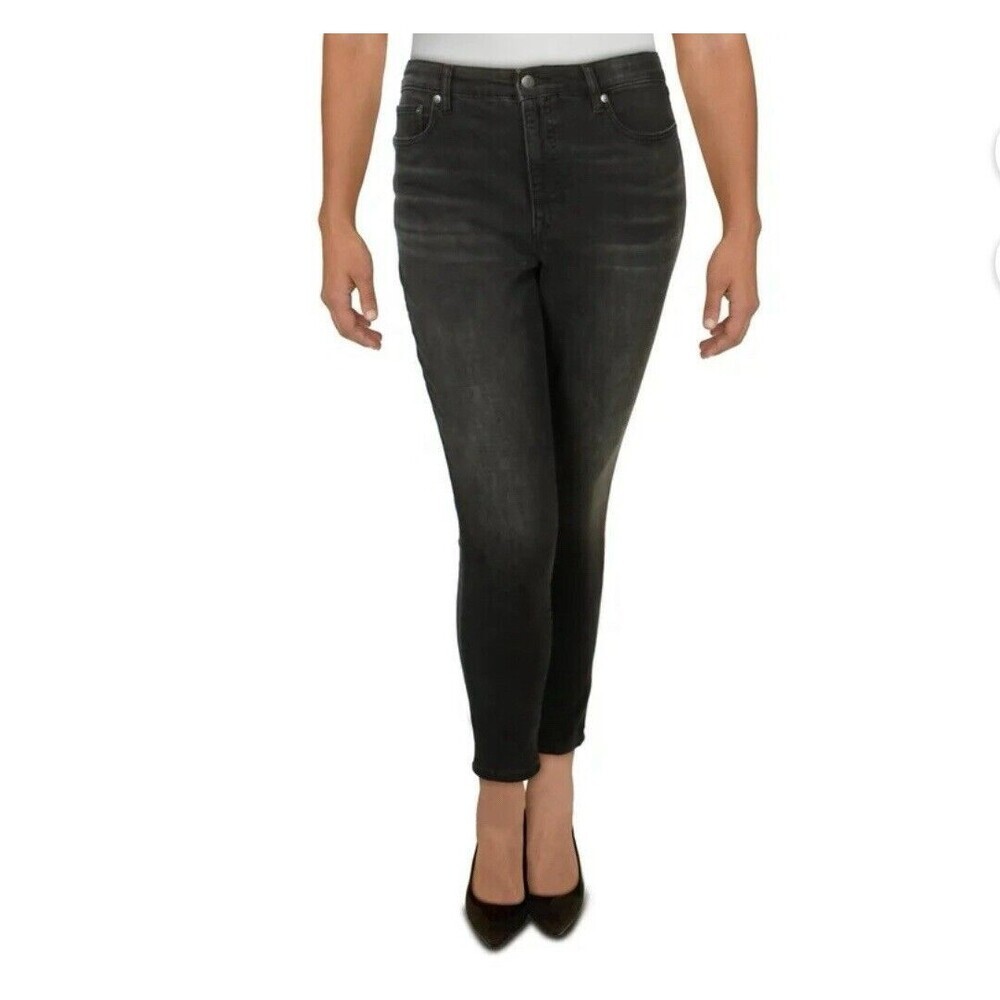 Ralph Lauren NWT High Rise Skinny Super Stretch Black Faded Wash 16W